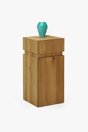 Beistelltisch Eiche mit Tür FSC Holz natur geölt